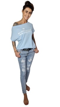 By o la la t-shirt DO WHAT YOU LOVE baby blue S