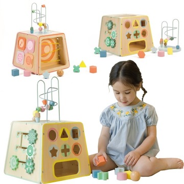 KOSTKA EDUKACYJNA MONTESSORI 6w1 CLASSIC WORLD