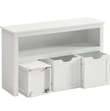 Стеллаж с ящиками на колесиках, МДФ белый