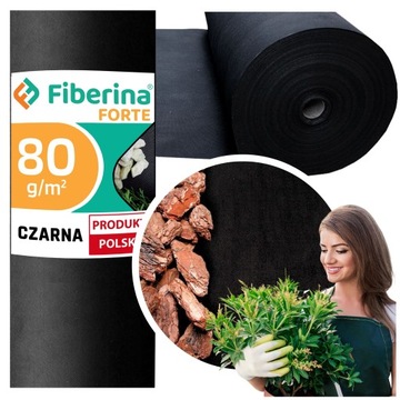 AGROTKANINA 1m x 80cm na METRY Tkanina 80g Agrowłóknina Czarna Mata Gruba