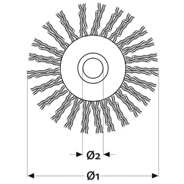 SZCZOTKA TARCZOWA DO SZLIFIEREK DRUT SKRĘCONY 100 MM OTWÓR 16 MM