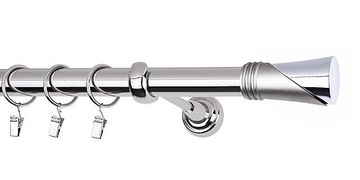 KARNISZE METALOWE POJED. O25MM 140CM STAL