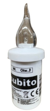 Wkład biały zimny znicz lampion LED S5 do ok1200h 11cm