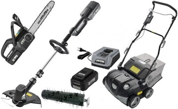 MR GARDENER PODKASZARKA AKUMULATOROWA WERTYKULATOR PIŁA 40V GRIZZLY