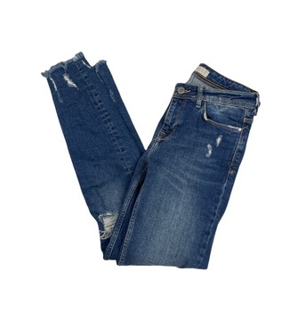 Spodnie Jeansy damskie granatowe ZARA 34