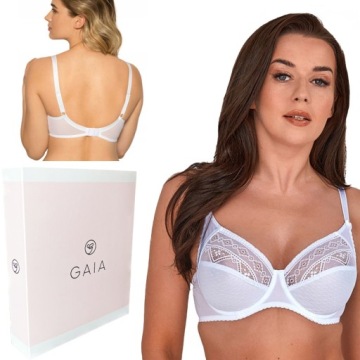 Gaia 059 белый 85D мягкий кружевной бюстгальтер