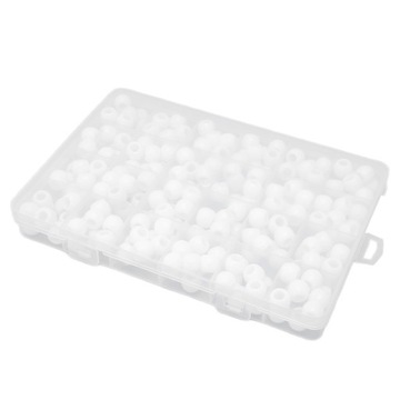 240 шт. Белые пластиковые бусины для бороды.