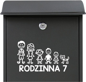 Naklejka na Skrzynkę RODZINKA Adres Numer Domu Ulica *WZORY *KOLORY