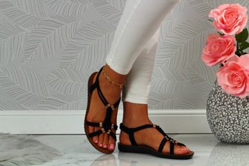 ЖЕНСКИЕ ЧЕРНЫЕ ЭЛЕГАНТНЫЕ САНДАЛИИ НА ЛЕТО