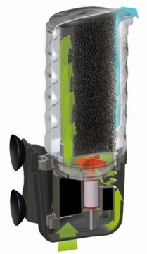 FILTR WEWNĘTRZNY DO AKWARIUM 100L IDEALNY DO NISKIEGO ZANURZENIA OD 5CM