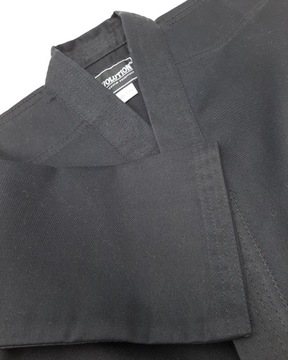 ЧЕРНОЕ КИМОНО ДЛЯ КАРАТЭ 8 УНЦИЙ + ПОЯС 140 см