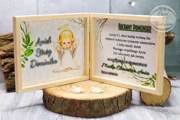 Сувенирная коробочка на крещение Ангела-Хранителя
