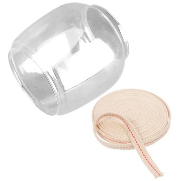 1 ZESTAW LAMPA NAROŻNA KOMIN OLEJOWY KLOSZ WYMIENNY KLOSZ LAMPY SZKŁO SHA