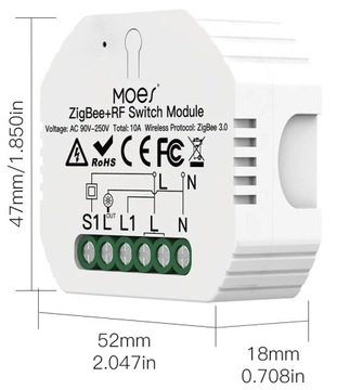 Контроллер ZigBee + RF TUYA БЕЗ НАПРЯЖЕНИЯ