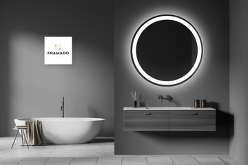 КРУГЛОЕ ЗЕРКАЛО ДЛЯ ВАННОЙ, СО СВЕТОДИОДНОЙ ПОДСВЕТКОЙ, 3 ЦВЕТА Optimo fi 60