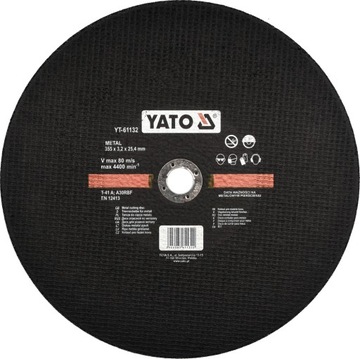 TARCZA DO CIĘCIA METALU 355x3.2x25.4 mm YATO