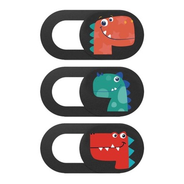 3 SZTUK POKRYWA KAMERY DO LAPTOPA WZÓR DINOZAURA