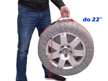 Pokrowiec Z RĄCZKĄ koło zapasowe dojazdowe max 22