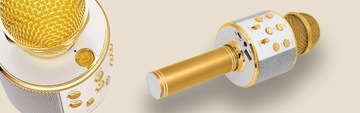 БЕСПРОВОДНОЙ КАРАОКЕ-МИКРОФОН BLUETOOTH ДИНАМИК В ПОДАРОК ​​ЗОЛОТОГО ЦВЕТА