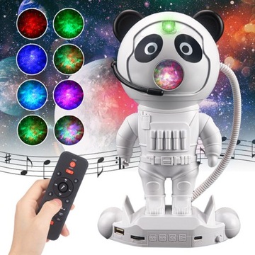 PROJEKTOR ASTRONAUT GALAXY ODTWARZACZ MUZYKI GŁOŚNIK Z PILOTEM LAMPKA NOCNA