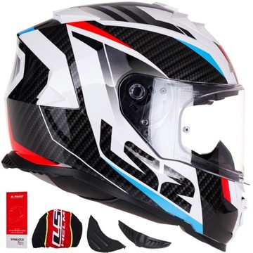 Kask motocyklowy LS2 FF800 STORM II Racer red blue PINLOCK blenda ECE 22.06