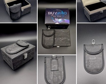 Pudełko na Kluczyk Klatka Faraday Blokuje Keyless GSM GPS BOX + Etui + RFID