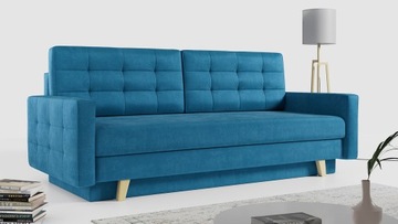 Sofa z pikowanymi poduszkami - skandynawski styl
