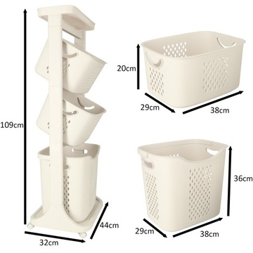 Контейнер для игрушек, корзина для одежды, тройной выдвижной органайзер.