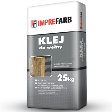KLEJ DO WEŁNY do przyklejania płyt 25kg IMPREFARB