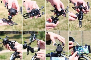 ДЕРЖАТЕЛЬ ДЛЯ МОТОЦИКЛА X ДЛЯ ТЕЛЕФОНА, РАЗЪЕМ USB