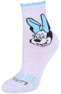 Szare skarpetki dziewczęce Myszka Minnie 27-30 EU