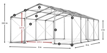 Промышленная палатка 5х8м Павильон DAS 560 WP
