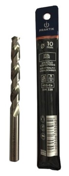 WIERTŁO KOBALTOWE DO METALU PRAKTIK 10MM HSS-CO