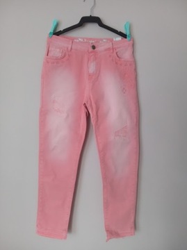 DESIGUAL Denim różowe spodnie jeans 34/XS