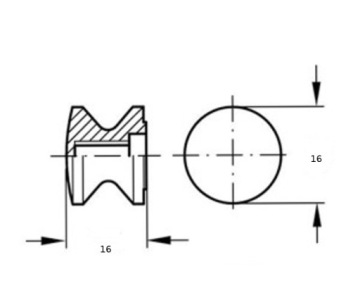 Fendt, никелевая кнопка 16 мм для замка Push Lock, 2005–201 гг.