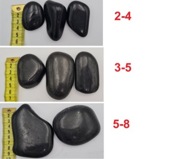 ЧЕРНАЯ ПОЛИРОВАННАЯ ДЕКОРАТИВНАЯ ГАЛЬКА ДЛЯ ДОМАШНЕГО СТИЛЯ 1 КГ 5-8 см