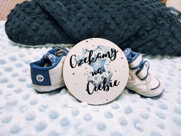 Tabliczki karty do zdjęć Pierwszy rok życia na prezent babyshower 15 SZTUK