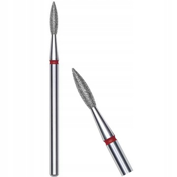 STALEKS FREZ DIAMENTOWY DO PAZNOKCI PŁOMIEŃ CZERWONY 2,1MM/8MM FA10R021/8