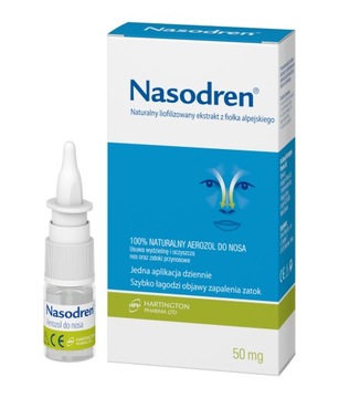 NASODREN 50mg AEROZOL DO NOSA ZAPALENIE ZATOK