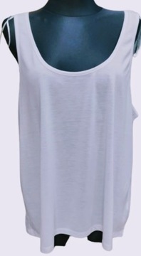 Bluzka TOP TANK gładka BIAŁA Infinity Woman BASICS r 44 ( 2XL )