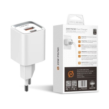 SZYBKA ŁADOWARKA SIECIOWA 2 PORTY USB LDNIO A2318C