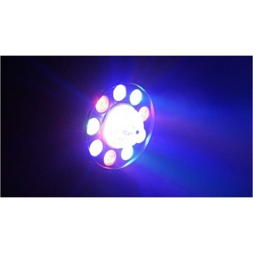PROJEKTOR LASEROWY DYSKOTEKOWY KOLOROFON REFLEKTOR LED PAR RGB LAMPA DISCO