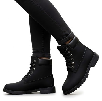 BUTY ZIMOWE DAMSKIE SPORTOWE OCIEPLANE ŚNIEGOWCE TRAPERY BOTKI P4