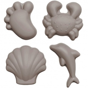 ZABAWKI DO PIASKOWNICY wiaderko silikonowe do piasku szare - Scrunch