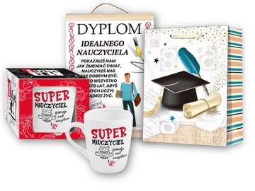 Dedykowany Kubek + Dyplom, Prezent na zakończenie roku dla Nauczyciela
