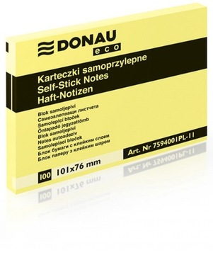 Bloczek samoprzylepny jasnożółty karteczki notes