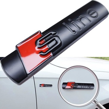 EMBLEMAT ZAMIENNIK DO S-LINE ZNACZEK NAKLEJKA CZARNY MAT