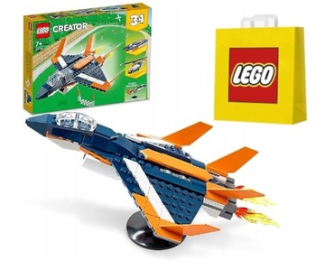LEGO Creator 3 w 1 31126 Odrzutowiec naddźwiękowy + torebka prezentowa