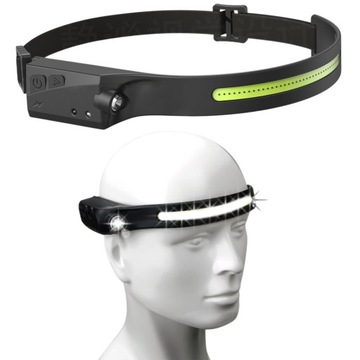 CZOŁÓWKA LATARKA CZOŁOWA CZUJNIK RUCHU LED MOCNE ŚWIATŁO 350 lm