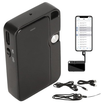 MINI DYKTAFON SZPIEGOWSKI STEREO HD PODSŁUCH PLUSKWA WYGODNA TRANSMISJA